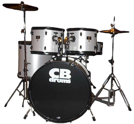 5-Piece Drum Kit with Cymbals, Hardware & Throne - Angel Glitter